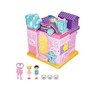 Doll House Playset - Princess Pretend Play Building Toy with LED Lights, Pink Furniture Accessories | Girls Rolepley Kit, Christmas and Birthday Gift for Ages 3+, Imaginative Learning Toy, Interactive