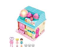 Doll House Playset - Princess Pretend Play Building Toy with LED Lights, Pink Furniture Accessories | Girls Rolepley Kit, Christmas and Birthday Gift for Ages 3+, Imaginative Learning Toy, Interactive