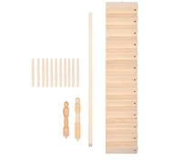 Doll House Stairs Dollhouse Staircase Miniature Dollhouse Stairs Wood Dollhouses Railing Doll House Accessories and Furniture (Left armrest)