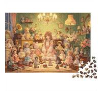Doll Living Room 1000 Piezas Puzzle Reciclable Girl'S Collection Puzzles for Ancianos Familia Gaming Time Props Alivia la Demencia Senil Great Gift 52x38cm/1000piezas