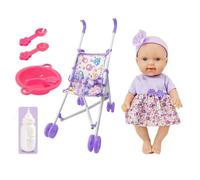 Doll with Stroller Set Doll Accessories For Realistic Pretend Play