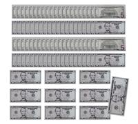 Dollar Bill Banknote Realistic Play Money - Educational Toy for Kids | Printed Paper with Durable Texture, Learning Tool for Counting and Role Play, Fun Classroom or Home Activity 5.91x2.44 in