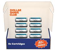 Dollar Shave Club Cartuchos de recambio de 6 cuchillas Club Series, 8 unidades, cuchillas de acero inoxidable de corte preciso con una cuchilla recortadora integrada en la parte posterior, diseñados