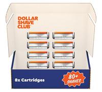 Dollar Shave Club Cartuchos de repuesto de 4 cuchillas Club Razor, 8 unidades, cuchillas de acero inoxidable cortadas con precisión, ideales para cabello más largo y puntos difíciles de afeitar,