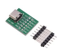 DollaTek 10 conectores USB tipo C a PCB DIP, placa de prueba, placa de prueba de soldadura hembra, módulo adaptador de cabecera