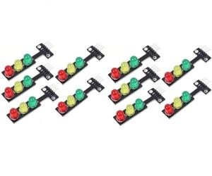 DollaTek, 10 Uds., módulo de semáforo Led, Salida de señal Digital de 5V, Brillo Ordinario, Control Separado de 3 Luces