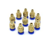 DollaTek 10pcs PC4-M6 Straight Fitting 4mm thread M6 Connector para impresora 3D