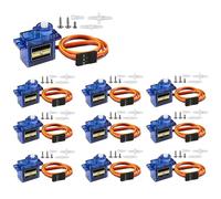 DollaTek 10Pcs SG90 Mini Analog Gear Micro Servo 9g para helicóptero de avión RC