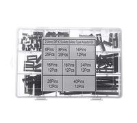 DollaTek 122pcs DIP IC Adaptador de enchufe Tipo de soldadura Kit de enchufe 6/8/14/16/18/24/28/40 Pines