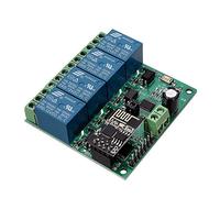DollaTek 12V ESP8266 Cuatro Vías Wifi Relé IOT Smart Home Cepphone APP Interruptor de Control Remoto
