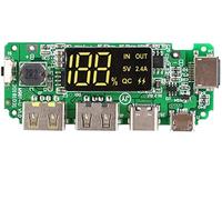 DollaTek 18650-placa dual usb 5v 2.4a módulo móvil 18650-placa de cargador de batería de litio con sobrecarga protección contra cortocircuitos placa usb diy