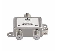 DollaTek 2 en 1 2 vías satélite divisor MX21D TV señal cable TV señal mezclador SAT/ANT diplexor ligero compacto