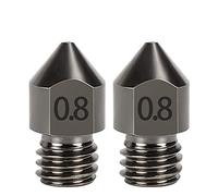 DollaTek 2 piezas MK8 boquilla de acero duro 1,75 mm consumibles de acero endurecido resistente al desgaste - 0,8 mm