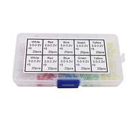 DollaTek 200Pcs 3MM Kit de luces LED surtidas Rojo Verde Azul Amarillo Blanco DIY LED Set