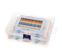DollaTek 2600Pcs Kit de resistencia de 130 valores, 1% Resistencias surtidas 1 Ohm-3M Ohm 1 / 4W Surtido de resistencias de película metálica con caja de almacenamiento para proyectos de bricolaje