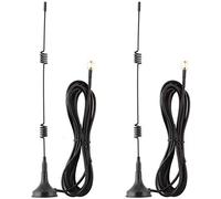 DollaTek 2Pcs 433 MHz Omni de Ganancia de Unidad, Antena de 6.6 Pulgadas con Base magnética e impedancia de Conector SMA Macho de 50 ohmios - 7DBI