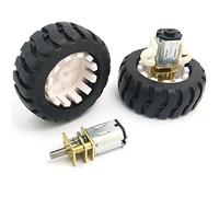 DollaTek 2Pcs 6V N20 Micro Gear Motor con rueda de goma para Robot Smart Car