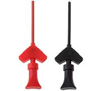 DollaTek 2Pcs Mini Clamp Test Probe SMD SOIC IC Multímetro - Rojo + Negro