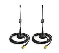 DollaTek 2Pcs Omni de Ganancia de Unidad de 433 MHz, Antena de 5.5 Pulgadas con Base magnética e impedancia de Conector SMA Macho de 50 ohmios - 5DBI