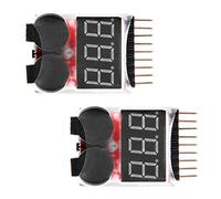 DollaTek 2PCS RC Lipo Batería Monitor de la alarma del probador Comprobador de bajo voltaje alarma del zumbador con indicador LED para 1-8 S Lipo LiFe LiMn Li-ion de la batería