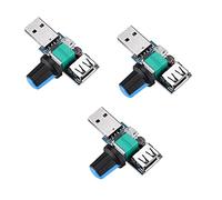 DollaTek 3 unids USB ventilador controlador de velocidad módulo de reducción de ruido multi-puesto ajuste gobernador DC 4-12V