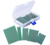 DollaTek 36Pcs Kit de Prototipo de Placa PCB de Doble Cara 5 tamaños Universal Protoboard de Circuito Impreso con Caja para Bricolaje