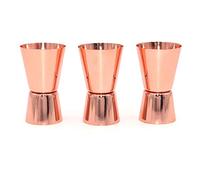 DollaTek 3Pcs 15ml/30ml Copa de cóctel de Acero Inoxidable Taza de Licor Licor Taza de medición Bartender cilíndrico Recto Mezclador de Bebidas Barra de Fiesta Herramientas Bartending - Oro Rosa