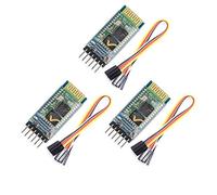 DollaTek 3Pcs inalámbrica Bluetooth Módulo de transceptor Esclavo y Amo RS232 con 6 Juego de Cables para Arduino