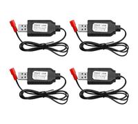 DollaTek 4PCS JST Cable Cargador 7.2V Lipo Cargador de batería para RC Car SCX24 Splatter Ball Gun FPV Drone Crawler Quadcopter
