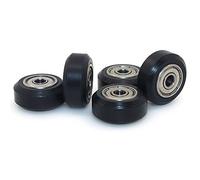 DollaTek 5 Pcs 24mm Impresora 3D Big Polea de Plástico Pasiva Rueda Redonda con Teniendo Rueda Polea Idler Perlin Rueda