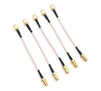 DollaTek 5PCS Cable SMA Cable RG178 Conector coaxial Cable de extensión de Antena WiFi Kit SMA Cable de extensión FPV de Baja pérdida - SMA Macho a SMA Hembra 10CM