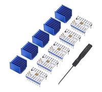DollaTek 5Pcs TMC2208 Controlador de Motor Paso a Paso para Placa Base de Impresora 3D con disipador de Calor y Destornillador