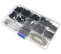 DollaTek 620PCS 2.54mm Macho Hembra Dupont Wire Puente y Hembra (1Pin 2Pin 3Pin 4Pin 5Pin 6Pin 8pin) Header Conector Caja Surtido Kit + Caja de plástico