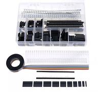 DollaTek 635PCS 2.54mm Encabezados Pin IDC Kit de Cables Paso JST SM 1 2 3 4 5 6 Pines Conector de Vivienda Dupont Male Female Crimp Pins Adapter Surtido Conjunto