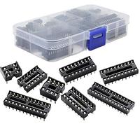 DollaTek 66pcs dip ic enchufes adaptador tipo de soldadura kit de enchufes 6/8/14/16/18/20/24/28 pines