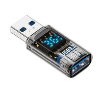 DollaTek Adaptador digital USB hembra a USB macho Adaptador digital USB 3.2 10G 36W Convertidor digital USB 3.2 macho a hembra para portátil (negro transparente)