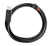 DollaTek Adaptador USB a Serie TTL Adaptador USB a Serie Cable TTL-232R-5V-WE Hembra de 6 Pines de 1m Negro para Discos Duros de Enrutadores