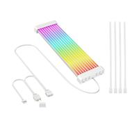DollaTek cable extensión de alimentación Cable de fuente de alimentación de placa base de 5V 3 pines Tubo de silicona suave Cable con funda de extensión ARGB para estuche de juegos de computadora