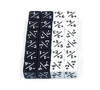 DollaTek Contadores D6 Dice 12X Blanco +1/+1 y 12X Negro -1/-1 para CCG MTG Magic The Gathering Juegos de Cartas 12 PCS Token & Fidelidad Dados 24 PCS con bolsa
