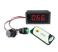 DollaTek Controlador de Velocidad del Motor 6V 12V 24V 5A PWM DC con Pantalla Digital LED Regulador de Control Remoto IR