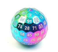 DollaTek Dado Poliédrico Metálico 100 Caras 50mm Utilizado para el Juego de Dados Dungeon and Dragon DND - Coloridos