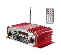 DollaTek DC 12V 2 Canales Hi-fi Mini Motocicleta Digital Auto Car Estéreo Amplificador de Potencia Modo de Sonido Audio Reproductor de música Soporte USB/FM/SD - Rojo