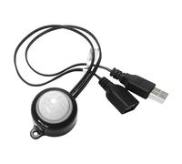 DollaTek DIY Iluminación LED USB Sensor de movimiento Interruptor de luz Interruptor de sensor de luz Tiempo de retardo ajustable 15-130S