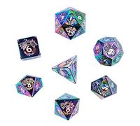 DollaTek Dragon Pattern DND Juego de Dados de Metal Utilizado para el Juego de Dados Dungeon and Dragon DND (con Bolsa Negra) - Colorido