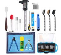 DollaTek El Kit de Herramientas para Impresora 3D Incluye un Juego de Limpieza de extracción, un Cepillo de Aguja para Limpiar Pinzas Juego Completo de Herramientas de impresión 3D