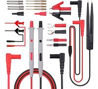 DollaTek Kit de Cables de Prueba Multímetro eléctrico 21 en 1 Cable de Prueba con Pinzas de cocodrilo Sonda de Prueba Cable multímetro de Enchufe Tipo Banana para probadores de Voltaje