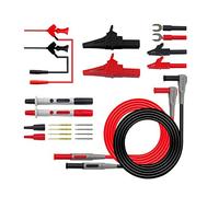 DollaTek Kits de Cables de Prueba, Cables de Prueba de multímetro Digital electrónico P1300D con Pinzas de cocodrilo Juego de Puntas de sonda reemplazables