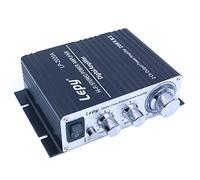 DollaTek LP-2020A Amplificador de Audio HiFi para automóvil/hogar con Fuente de alimentación 3A Compatible con computadora, teléfonos móviles o Reproductores MP3 DAC, etc.- Negro