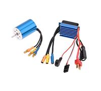 DollaTek Motor sin escobillas 7200KV 4P sin sensores con ESC sin escobillas de 25A para embarcación de automóvil Todoterreno RC 1/18