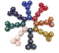 DollaTek Paquete Surtido de 40 Piezas de Dados de 12 Caras - Surtido Multicolor de Dados poliédricos D12 (8 Colores, 5 Piezas por 1 Color)